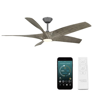 Zephyr - 5 Blade Ceiling Fan with Light Kit-16.6 Inches Tall and 62 Inches Wide