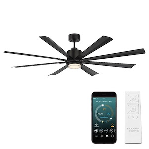 Size Matters - 8 Blade Ceiling Fan with Light Kit-15.63 Inches Tall and 65 Inches Wide