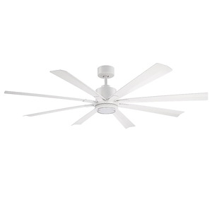 Size Matters - 8 Blade Ceiling Fan with Light Kit-15.63 Inches Tall and 65 Inches Wide