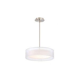 Metropolis-25W 1 LED Pendant in Contemporary Style-18 Inches Wide by 4.75 Inches High - 1334303