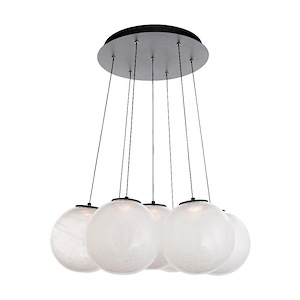 Cosmic - 49W 7 LED Pendant  In Contemporary Style-10 Inches Tall and 27 Inches Wide