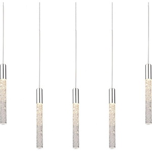 Magic-28.5W 5 LED Linear Chandelier in Modern Style-5.5 Inches Wide by 11.8 Inches High