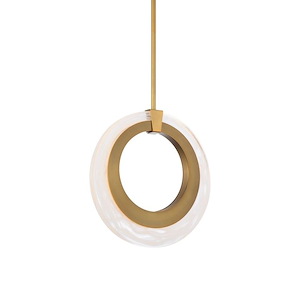 Serenity - 15W 1 LED Mini Pendant In Transitional Style-10 Inches Tall and 0.88 Inches Wide