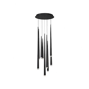 Cascade-68W 9 LED Round Chandelier in Modern Style-17 Inches Wide by 37 Inches High - 880609