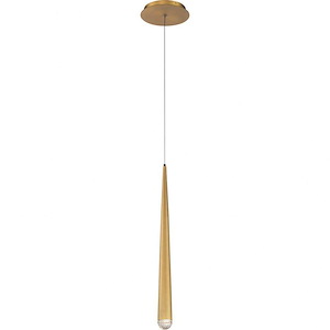 Cascade-8W 1 LED Pendant in Modern Style-1.5 Inches Wide by 19 Inches High