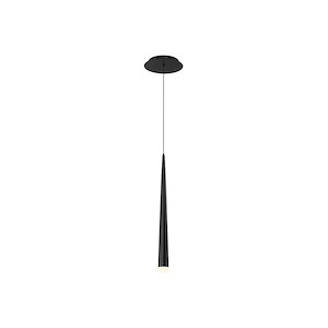 Cascade-7W 1 LED Pendant in Modern Style-1.5 Inches Wide by 19 Inches High