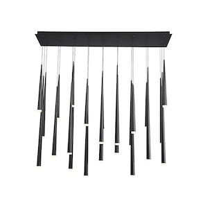 Cascade-173W 23 LED Linear Chandelier in Modern Style-12 Inches Wide by 28 Inches High