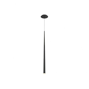 Cascade-7W 1 LED Pendant in Modern Style-1.5 Inches Wide by 37 Inches High