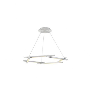 Metric-97W 6 LED Pendant in Contemporary Style-38 Inches Wide by 1.5 Inches High
