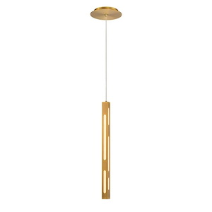 Flute-13W 1 LED Pendant in Mid-Century Modern Style-1.25 Inches Wide by 19 Inches High