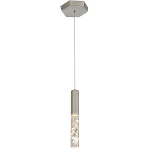 Basalt-9.2W 1 LED Mini Pendant in Contemporary Style-2 Inches Wide by 10 Inches High