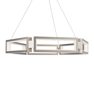 Mies - 78W 6 LED Chandelier  In Modern Style-5.38 Inches Tall and 35.88 Inches Wide - 1224330