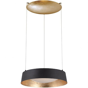 Gilt-52W 1 LED Chandelier in Modern Style-18 Inches Wide by 4 Inches High