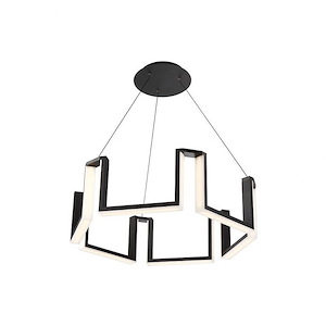 Gotham-39W 1 LED Chandelier in Contemporary Style-28 Inches Wide by 9 Inches High