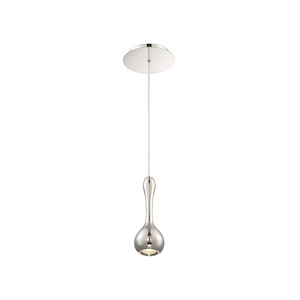 Acid-11W 1 LED Round Bottom Pendant in Modern Style-3.8 Inches Wide by 10 Inches High - 1334520