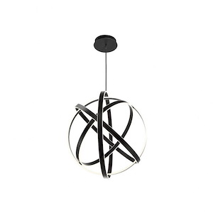 Kinetic-202W 1 LED Chandelier in Contemporary Style-38 Inches Wide by 38 Inches High - 970743