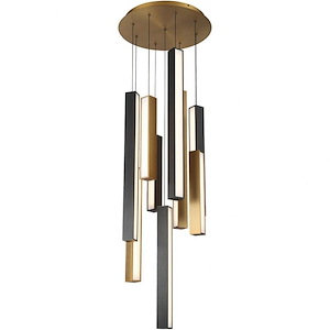 Chaos-50W 9 LED Round Pendant in Mid-Century Modern Style-17 Inches Wide by 48.5 Inches High - 970501