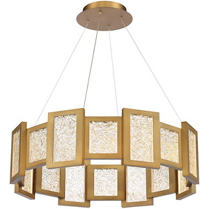 Fury-44W 16 LED Round Chandelier in Mid-Century Modern Style-28.25 Inches Wide by 8 Inches High - 1224332