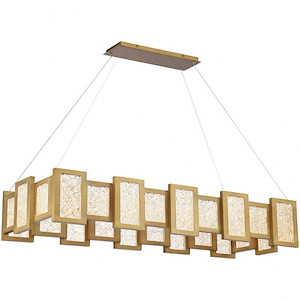 Fury-45W 24 LED Rectangular Chandelier in Mid-Century Modern Style-18 Inches Wide by 8 Inches High - 1224046