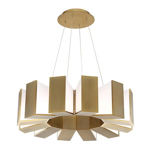 Chronos-48W 12 LED Chandelier in Mid-Century Modern Style-34 Inches Wide by 10 Inches High