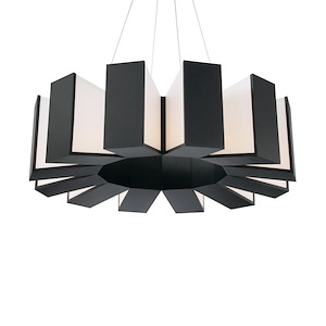 Chronos - 48W 12 LED Pendant In Mid-Century Modern Style-10 Inches Tall and 34 Inches Wide - 1224685