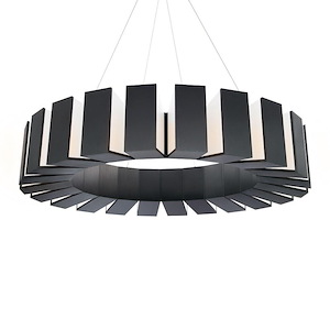 Chronos - 65W 22 LED Pendant In Mid-Century Modern Style-10 Inches Tall and 50 Inches Wide