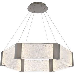 Forever-32W 1 LED Chandelier in Mid-Century Modern Style-29.44 Inches Wide by 6.5 Inches High