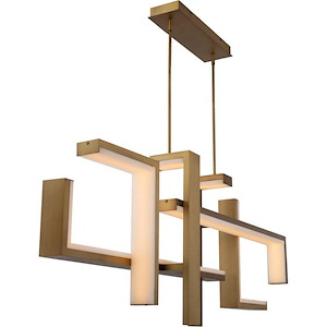 Jackal-39.5W 1 LED Chandelier in Mid-Century Modern Style-7.75 Inches Wide by 22 Inches High