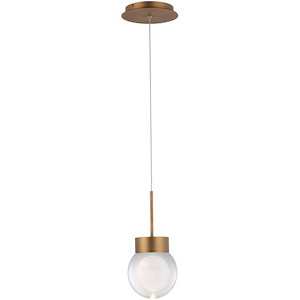 Double Bubble-9W 1 LED Pendant in Contemporary Style-5.13 Inches Wide by 6 Inches High