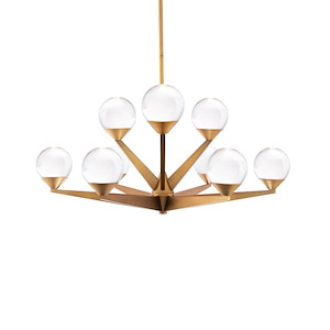 Double Bubble - 37W 9 LED Chandelier In Transitional Style-12.25 Inches Tall and 23.88 Inches Wide - 1107058