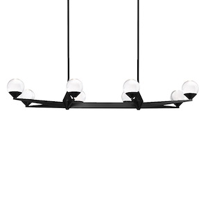 Double Bubble - 31W 8 LED Linear Chandelier In Transitional Style-6.38 Inches Tall and 15.88 Inches Wide - 1107060
