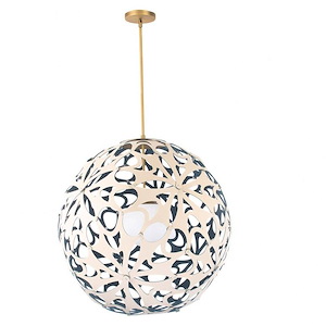 Groovy-9.5W 1 LED Pendant in Modern Style-24 Inches Wide by 24 Inches High