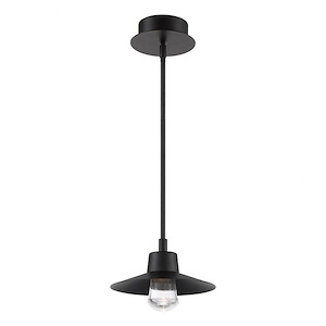 Suspense-12W 1 LED Outdoor Pendant in Contemporary Style-10 Inches Wide by 4.4 Inches High