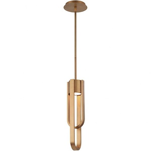 Wexler-12.89W 1 LED Outdoor Pendant in Mid-Century Modern Style-4 Inches Wide by 16 Inches High