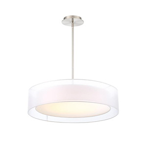 Metropolis-24.5W 1 LED Pendant in Contemporary Style-24 Inches Wide by 5.75 Inches High