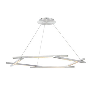 Metric-136W 6 LED Pendant in Contemporary Style-48 Inches Wide by 1.5 Inches High