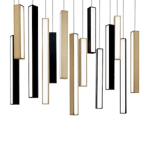 Chaos - 120W 14 LED Linear Pendant-26 Inches Tall and 10 Inches Wide