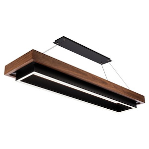 Hustler - 85W 1 LED Linear Chandelier In Contemporary Style-5 Inches Tall and 14 Inches Wide