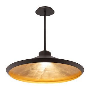 Alfa - 19W 1 LED Pendant In Contemporary Style-7.63 Inches Tall and 23.75 Inches Wide