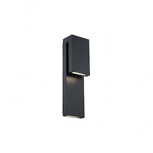Double Down-11W 2 LED Outdoor Wall Mount in Contemporary Style-4 Inches Wide by 18 Inches High