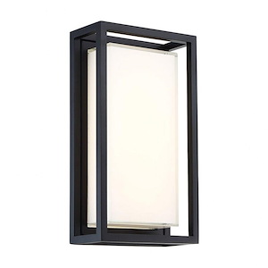 Framed-32W 1 LED Outdoor Wall Mount in Modern Style-4 Inches Wide by 8 Inches High - 880650