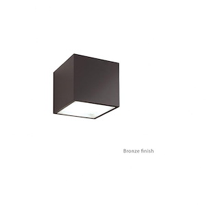 Bloc-16.5W 1 LED Up or Down Outdoor Wall Mount in Contemporary Style-6 Inches Wide by 5.5 Inches High