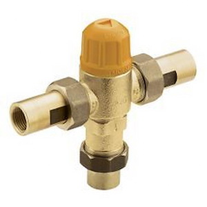 Adjustable temperature thermostatic mixing valve 1/2&quot; CC connections
