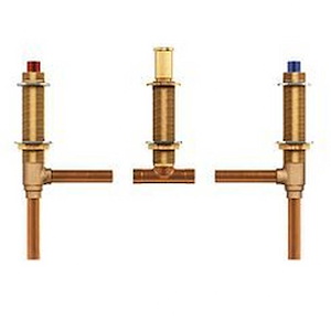M-Pact - Two Handle Roman Tub Valve Adjustable 1/2 Inch Cc Connection - 9.25 Inches W x 3.125 Inches H