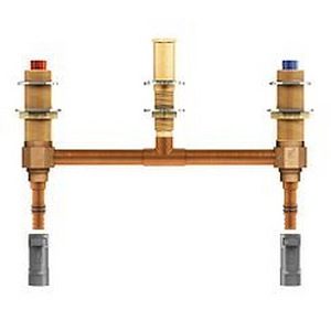 M-Pact - Two Handle Roman Tub Valve 10 Inch Centers 1/2 Inch Pex With 1/2 Inch Cpvc Adapters - 11.7 Inches W x 2.9 Inches H