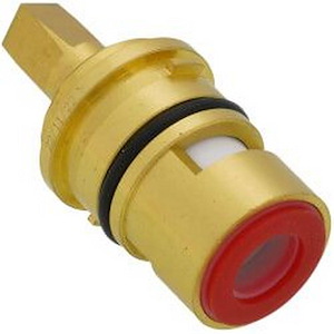Commercial - 2 Handle Brass Shell Ceramic Disc Cartridge - Hot - 3.75 Inches W x 0.75 Inches H - 1322325