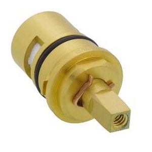 Commercial - 2 Handle Brass Shell Ceramic Disc Cartridge - Cold - 3.5 Inches W x 0.7 Inches H