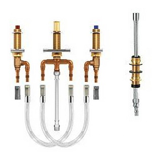 M-Pact - Roman Tub With Diverter 10 Inch - 24 Inch Center 1/2 Inch Cpvc Crimp Ring Pex Connection - 11.75 Inches W x 2.75 Inches H - 1322845