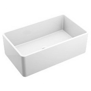 Host - 30.25 X 18.25 Fireclay Fireclay Single Bowl Sink - 18.0 Inches W x 10.0 Inches H