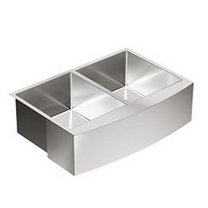 Prep - 29-15/16X20-5/8 Steel 18 Gauge Double Bowl Sink - 23.1 Inches W x 13.1 Inches H